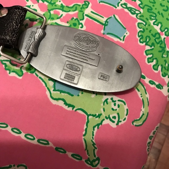 Nocona Belt Co. Ford Blue and Black Logo Belt Size XL - Picture 4 of 7